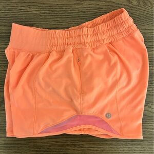 Lululemon Hotty Hot Shorts in Raspberry Cream, Size 4 Tall.